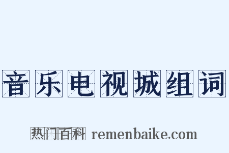 音乐电视城组词是什么意思的图片